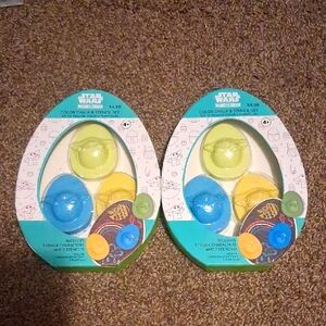 Star Wars Chalk and Stencil Kit - Blue, Yellow, Green ×2